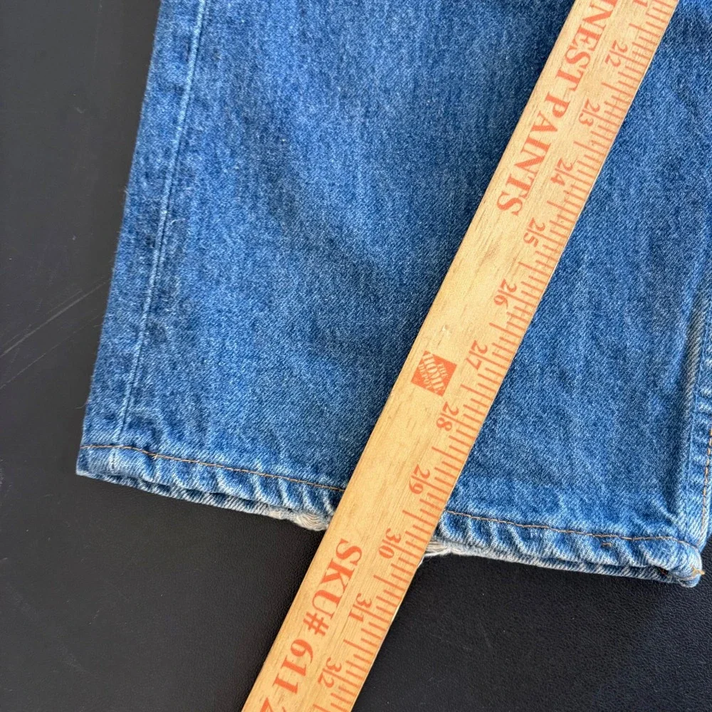 VTG 90s Levis 501 STF Jeans Mens 46x32 Made in USA Blue Straight Leg Button Fly